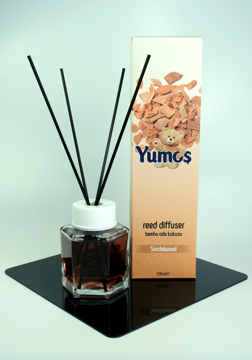 Yumos Odorizant Cameră cu Bețișoare – Sandalwood 120ml