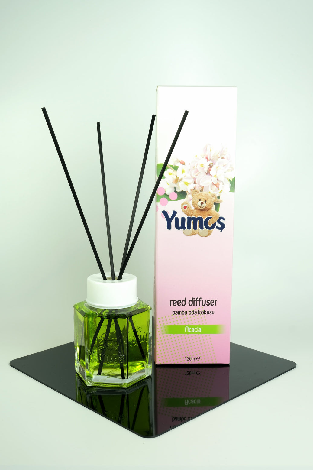 Yumos Odorizant Cameră cu Bețișoare – Floare de Salcâm 120ml